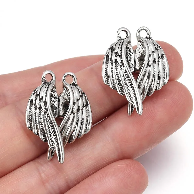 4 Sets/Lot 24x18mm Alloy Wing Magnetic Clasps For Jewelry Making Magnet End Clasp Couple Bracelet Necklace DIY Connector