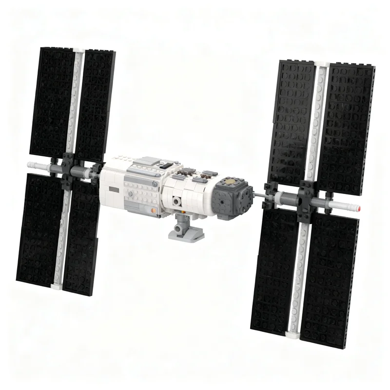 552pcs MOC Modular Buildings ISS Zvezda Module Model Building Blocks Toy Assemble Birthday 3D Creative Idea Collection Craft