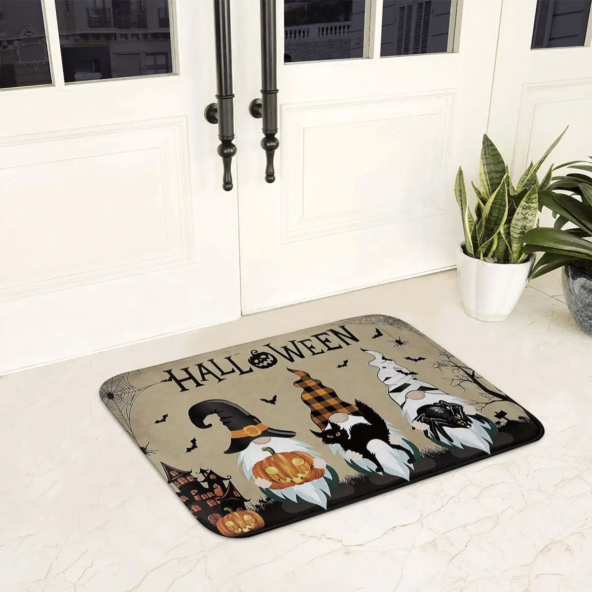 Halloween Dwarf Anti-slip Doormat Floor Mat Washable Carpet Rug for Kitchen Entrance Home Balcony Footpad Mats