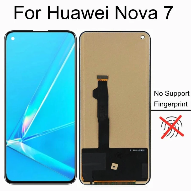 TFT 6,53 дюймовый ЖК-дисплей для Huawei Nova 7, телефон, ЖК-дисплей, цифровой преобразователь сенсорного экрана в сборе, Замена для Huawei Nova7 LCD