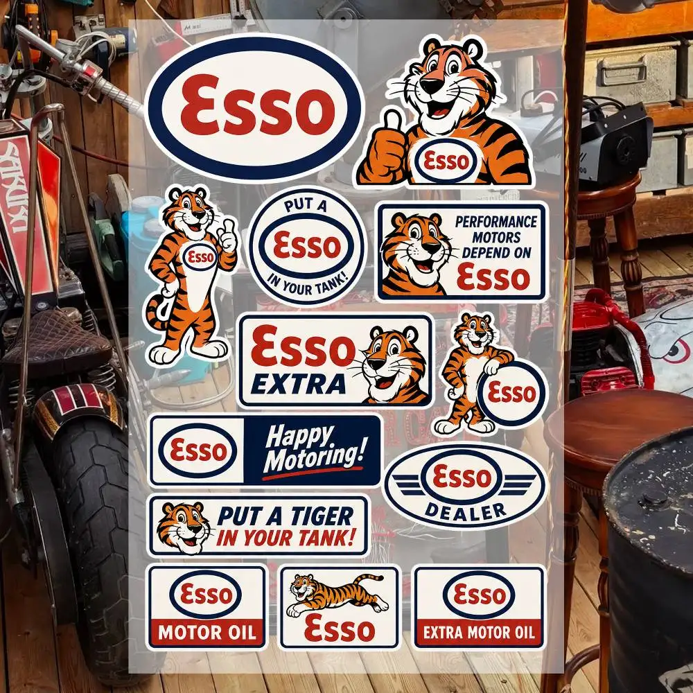ES-S-o Tiger Waterproof Vinyl Stickers for Car Motorcycle Bike Skateboard Laptop Bottle Phone