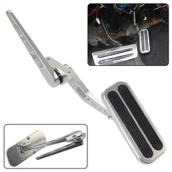 Aluminum Billet Throttle Pedal 2 Pad Gas For Hot Street Rod Chevy Ford Hot Rod Rat Mopar SBC BBC Universal Black Silver