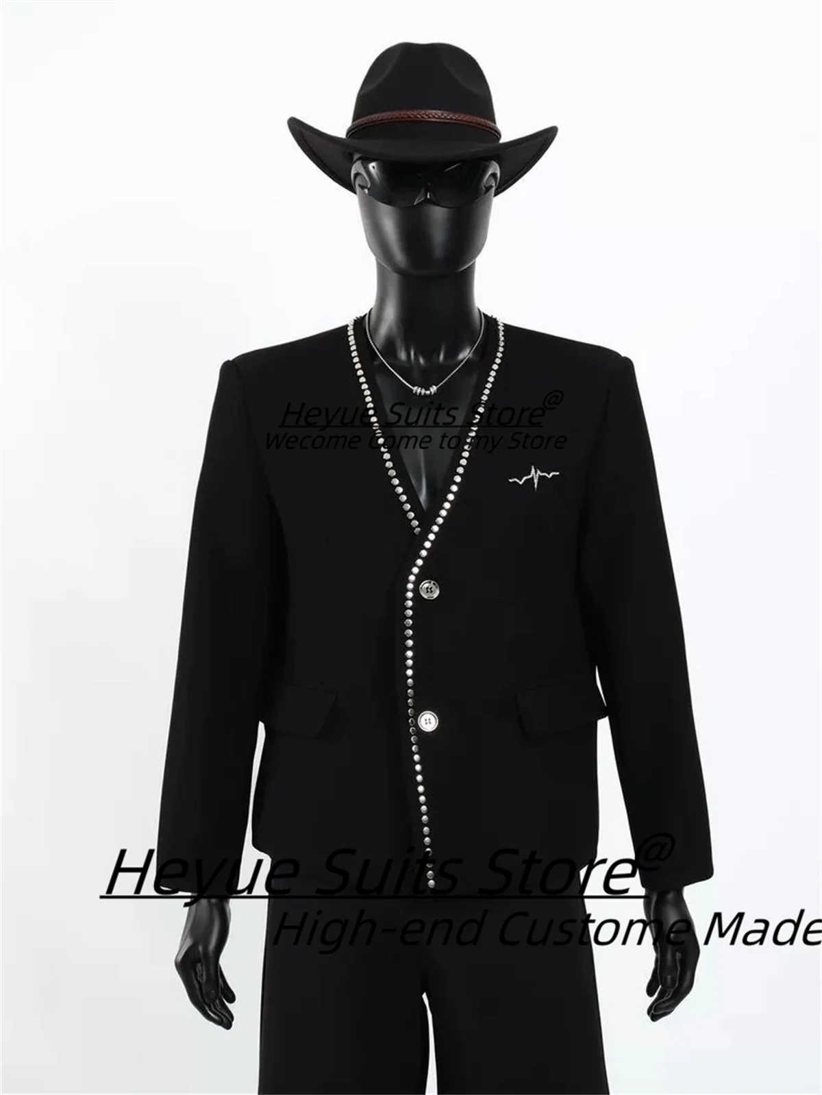 

Модные черные мужские костюмы на заказ, приталенные, для торжественных мероприятий, свадебные смокинги, комплекты из 2 предметов, мужские пиджаки для вечеринок, элегантный костюм Homme