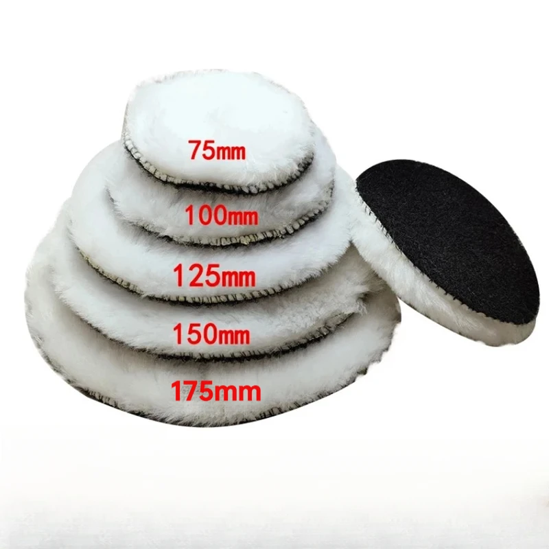 3/4/5/6/7 Inch Wool Polishing Disc Set Car Waxing Polishing Buffing for Car Furniture Glass