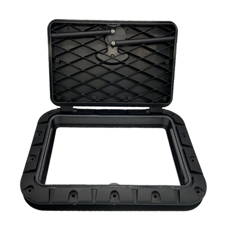 Marine Grade ABS Deck Hatches 25x35cm Exterior Dimensions 90 Degree Lock Mechanism For Vessels Watercraft Accessories