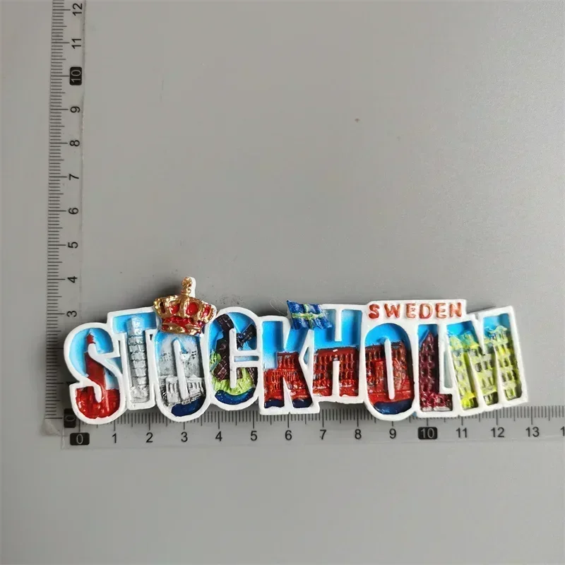 Zweedse koelkastmagneten Toeristische souvenir Zweden Malmö Sverige Stockholm Reiscadeau Magnetische koelkaststicker Woondecoratie