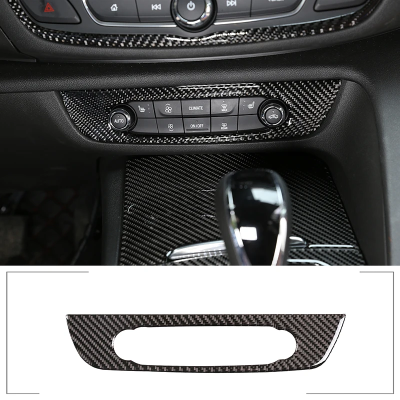 Car Interior Carbon Fiber Central Control Air Outlet Vent Frame Cover Trim Accessories For Buick Regal 2017-2020