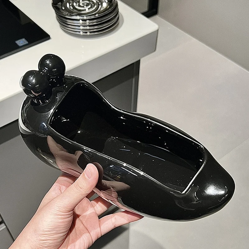 Light Luxury Ceramic Snail Bone Spitting Dish Set Home Small Dish Living Room Coffee Table Decoration Fruit Plate Retail