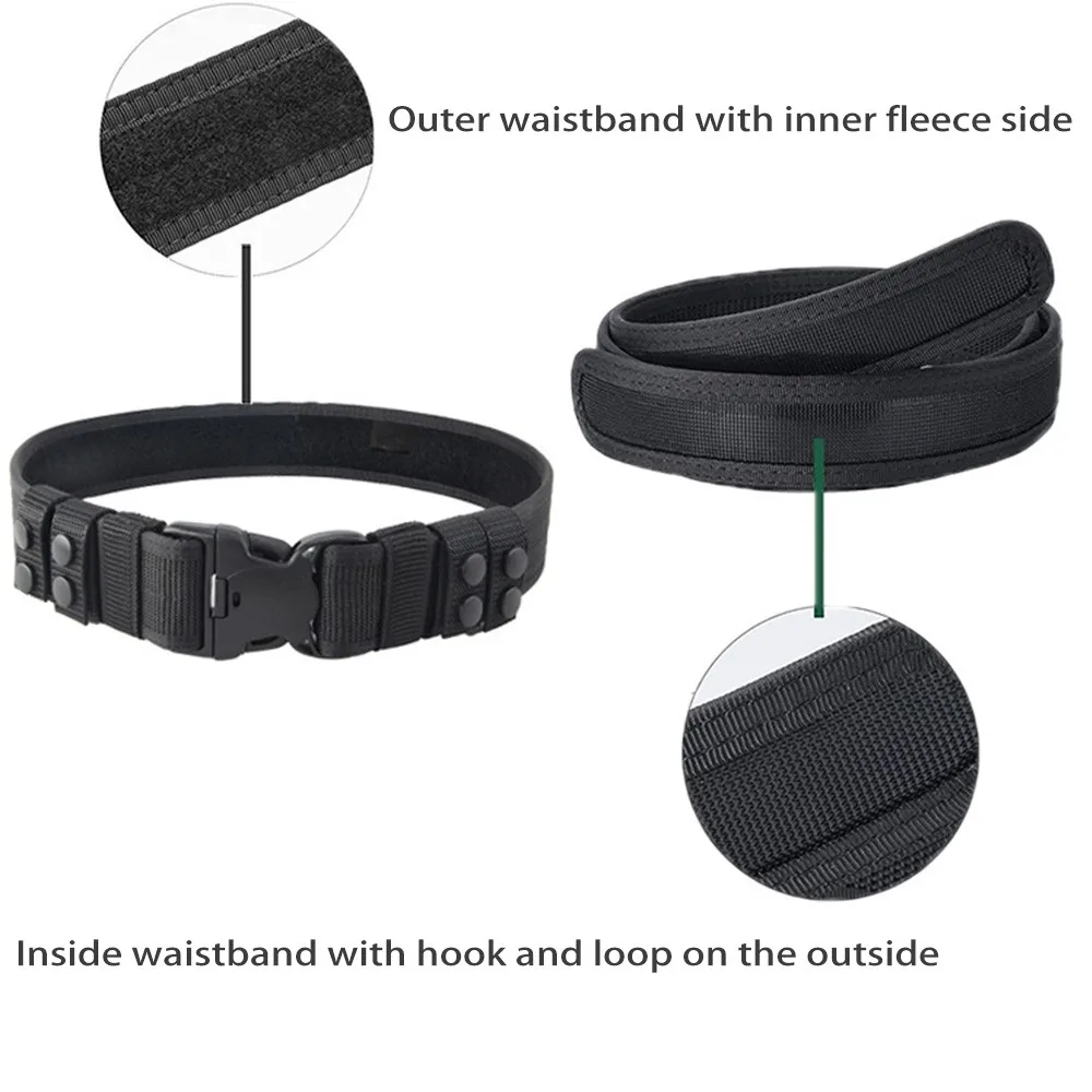 مجموعة حزام خارجي حزام نايلون معدات حزام متوسط مشبك سرج مع خطاف قفاز #5