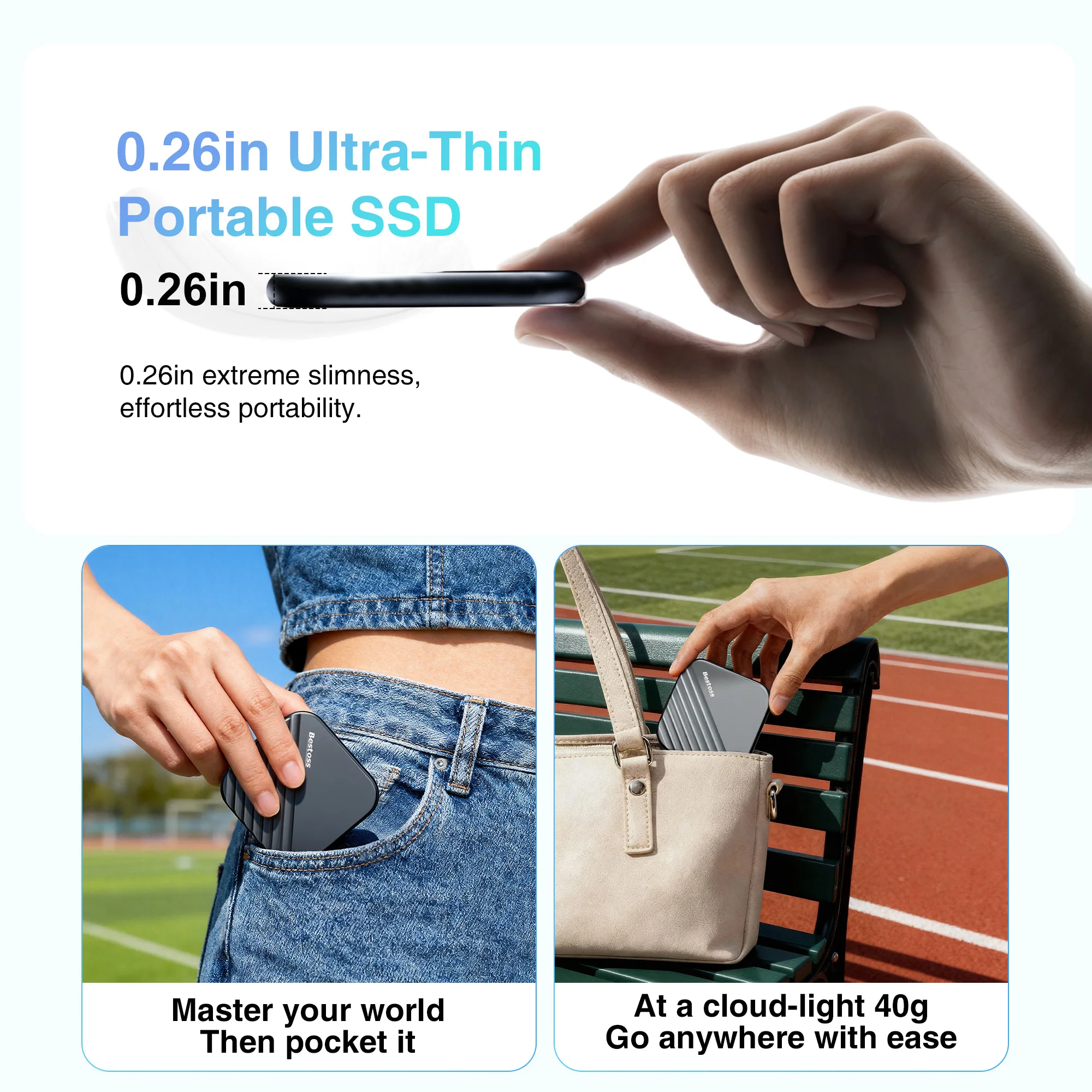 Bestoss محمول خارجي Ssd عالي السرعة 512 جيجابايت 1 تيرا بايت 2 تيرابايت للكمبيوتر أو الهاتف المحمول #4