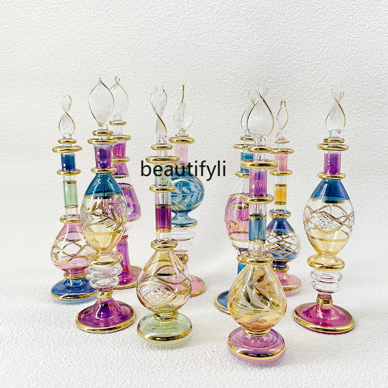 

New, glass bottle, handmade 12cm, glass bottle exquisite ornament soft ornament