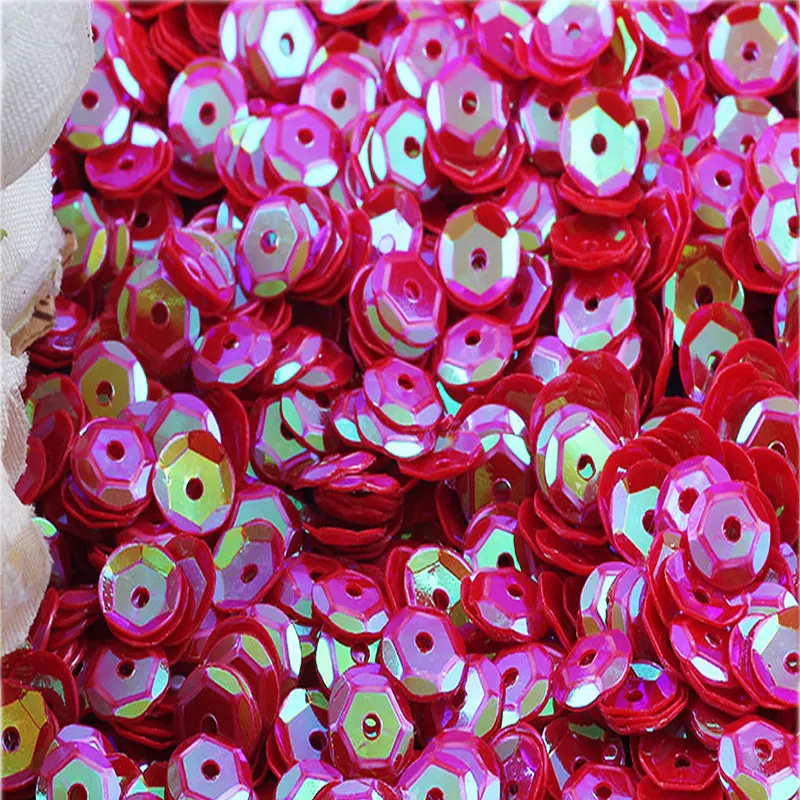 6mm Round Concave Sheet PVC Loose Sequin Sewing Craft For Wedding Decor Clothing Dress Shoes And Caps DIY Wholesale