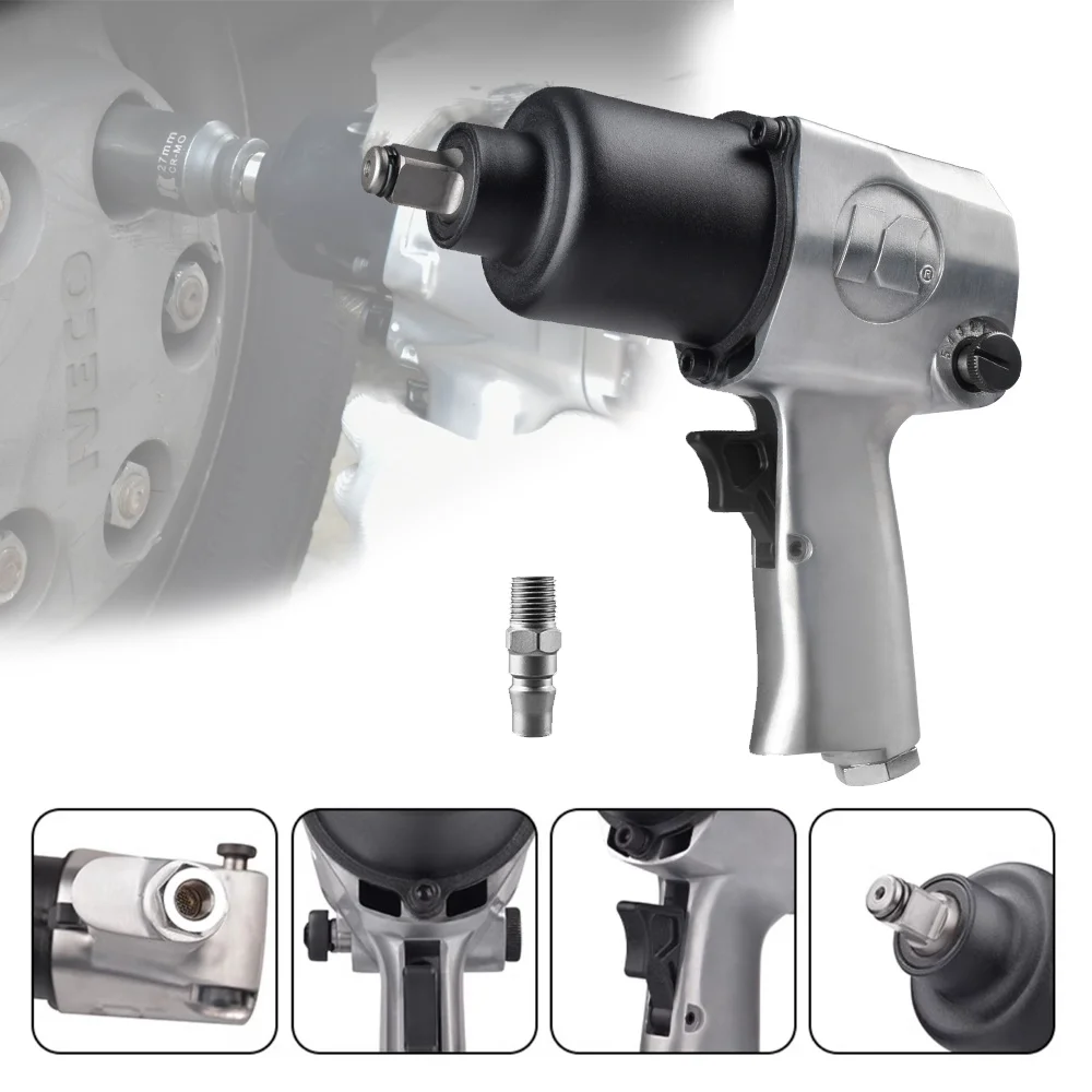 2026 1/2” Square Pneumatic Wrench 750N.m High Torque Impact Pneumatic Wrench Tire Removal Tool Nut Sleeves Pneumatic Power Tools