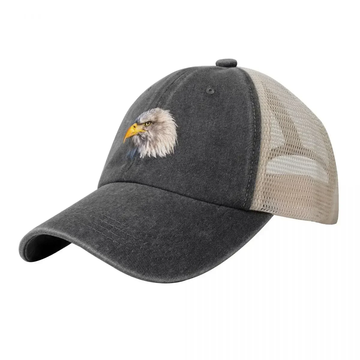 Bald eagle head - eagle art Cowboy Mesh Baseball Cap custom Hat New In Hat Bobble Hat Brand Man cap Designer Man Women's