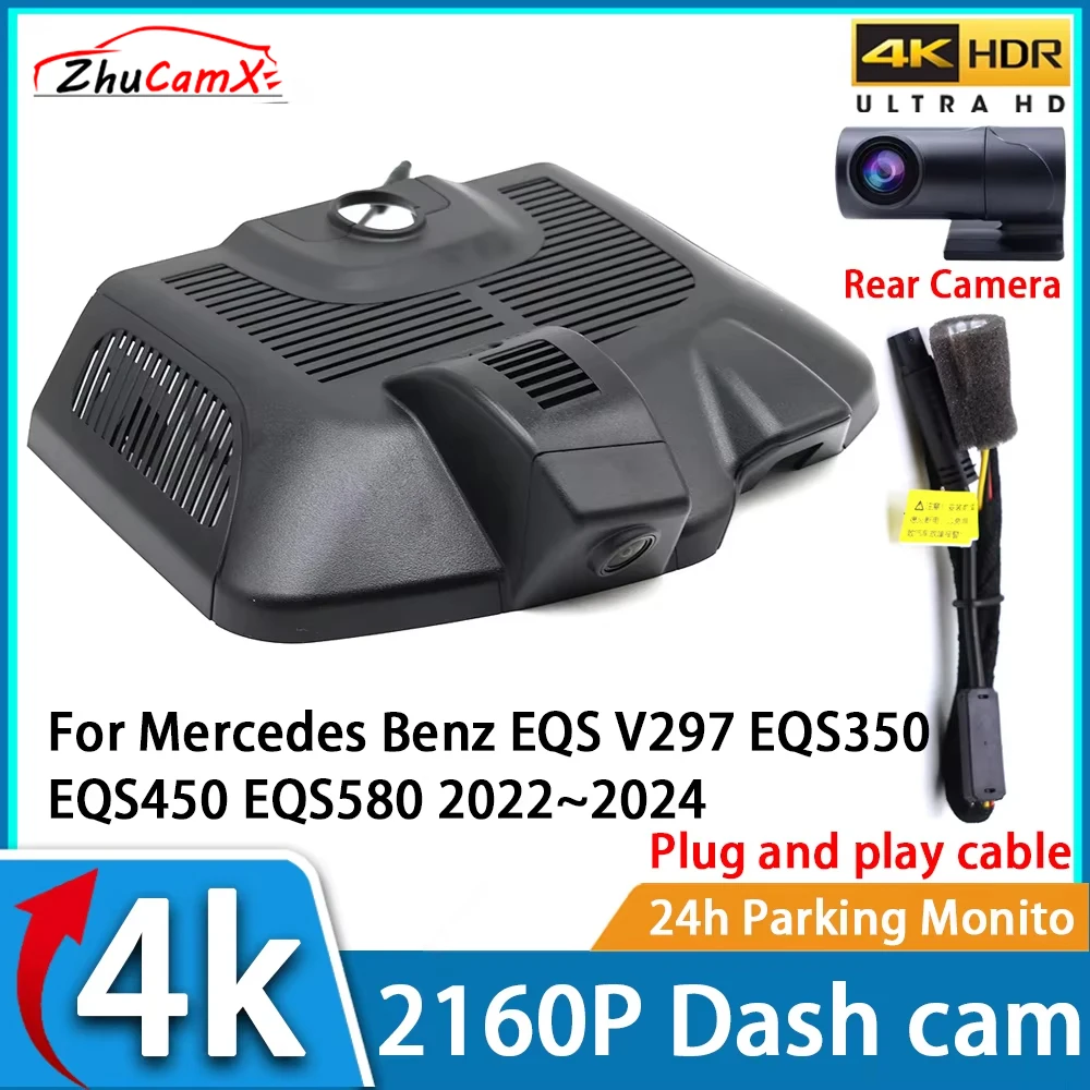 

ZhuCamX Car Video Recorder Night Vision UHD 4K 2160P DVR Dash Cam for Mercedes Benz EQS V297 EQS350 EQS450 EQS580 2022~2024