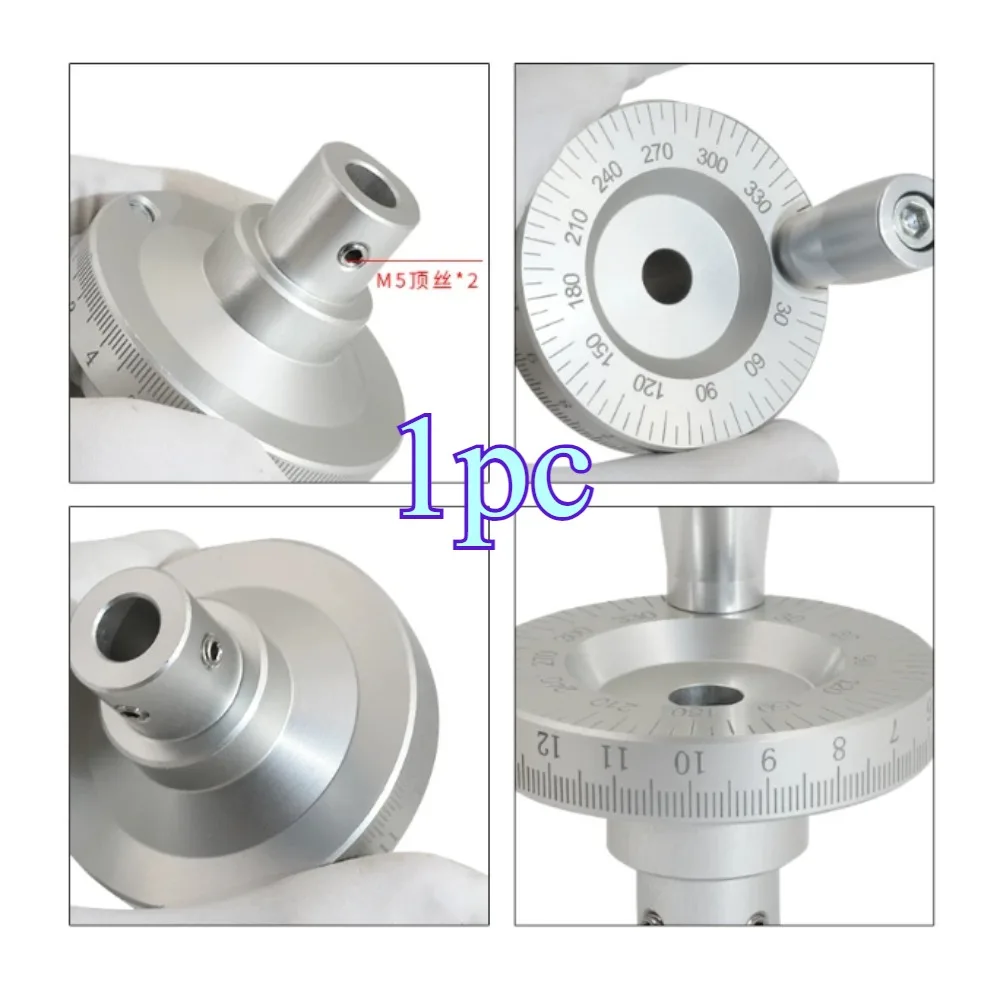 Machine Tool Metal Laser Scale Handwheel Special for Manual Sliding Table Tools Graduated and Angled Handle Rocker 6/8/10/12mm
