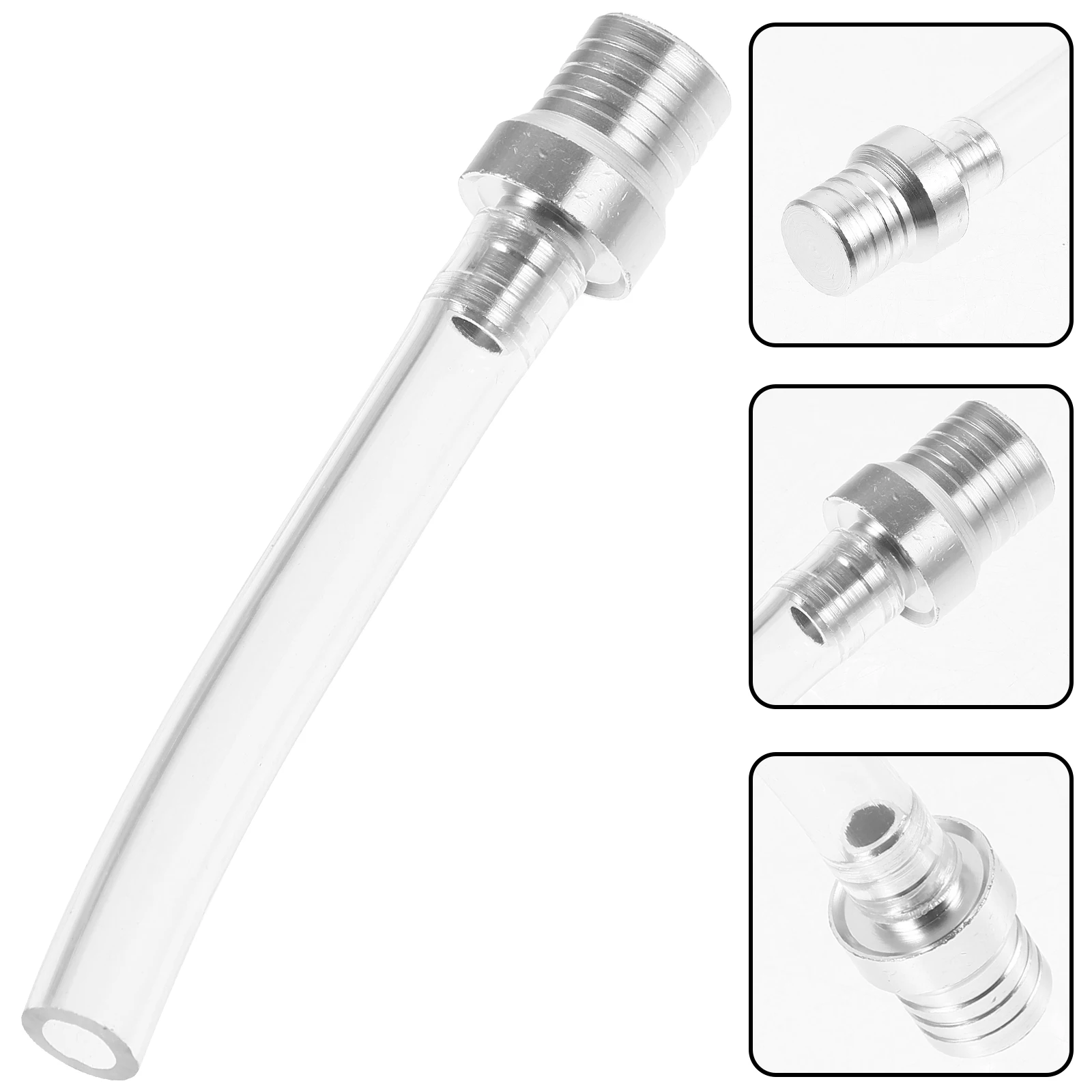 

Motorcycle Fuel Tank Cap Silver ATV Dirt Bikes Off Road Universal Vent Valve Gas Cap Breathing Tube Accessories