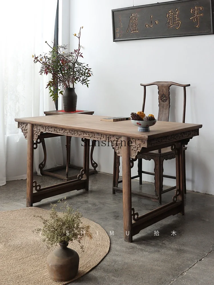 Calligraphy table and chair combination writing desk solid wood Chinese classical Ming and Qing Dynasties  FT