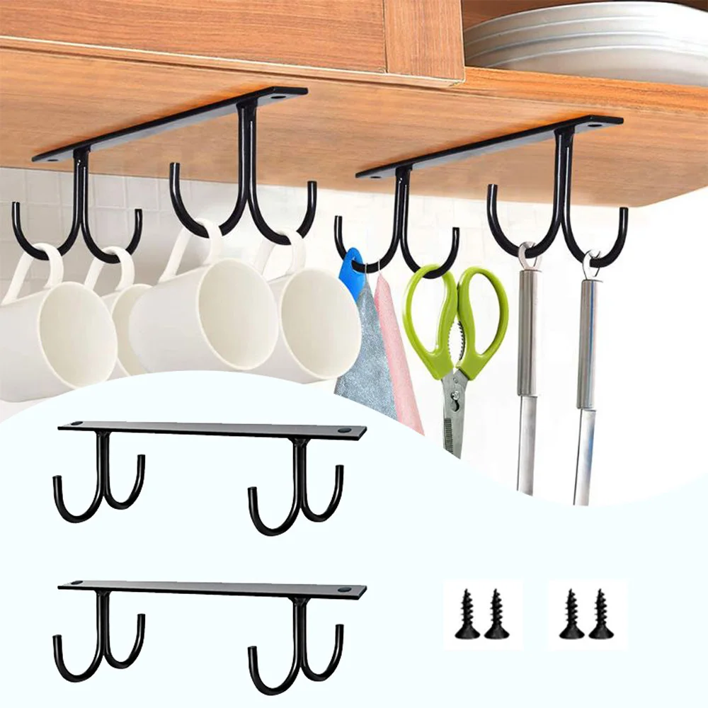 Draining Cabinet Organizer Kitchen Utensil Coffee Cup Mug Rack Storage Shelf Cup Hanger Cup Holder