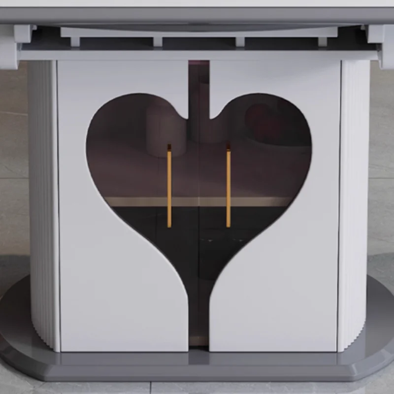 طاولة طعام فاخرة قابلة للتمديد المعيشة الشمال الأقراص الدوارة تصميم طاولة طعام الأقراص الدوارة متعددة الوظائف ميسا Plegable الأثاث #4