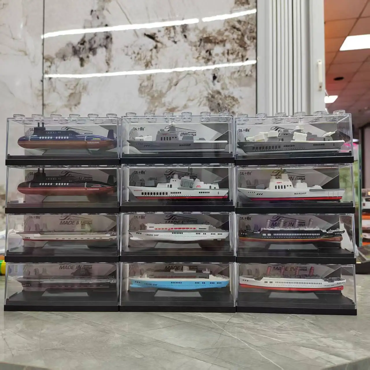 

Alloy Model Toy Warship Ship Frigate Submarine Boutique Packaging Collection Hobby Toy Model