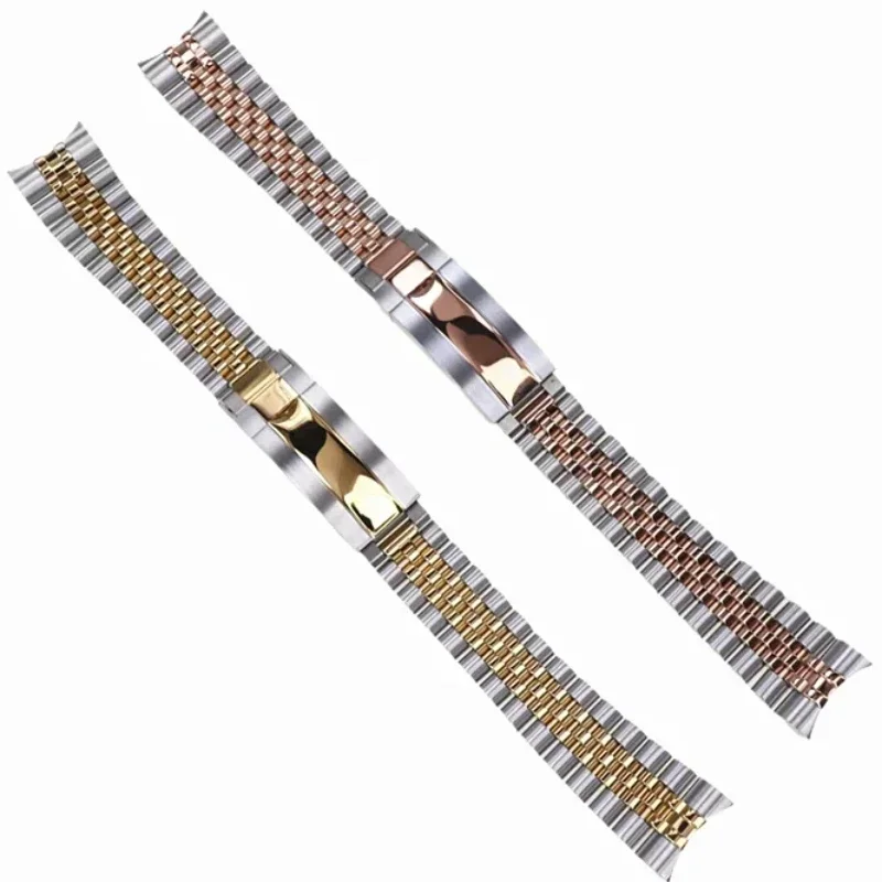 High quality 20mm Jubilee model stainless steel watch strap wristband for nh35nh36 Oyster Perpetual logbook case bracelet