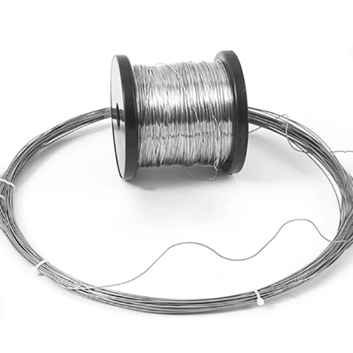 304 Stainless Steel Wire Soft/Hard Steel Wire Single Strand Lashing Round Bright Steel Wire Dia 0.1mm~2 mm L5~10 Meters
