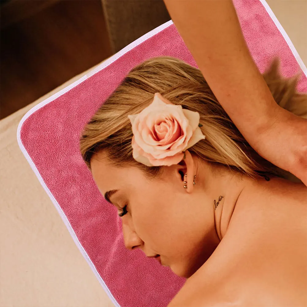 

2Pcs Foot Bath Massage Table Sheets Spa Bed Cover Comfortable Breathable Facial Hole Cover Massage Table Mats Beauty Supplies