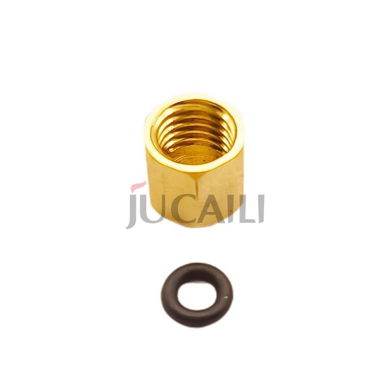 Jucaili 12pcs XP600 Ink Damper Copper Nut with Rubber Ring for EPS DX4 DX5 XP600 for Printer Dumper Ink Tube Copper Connector