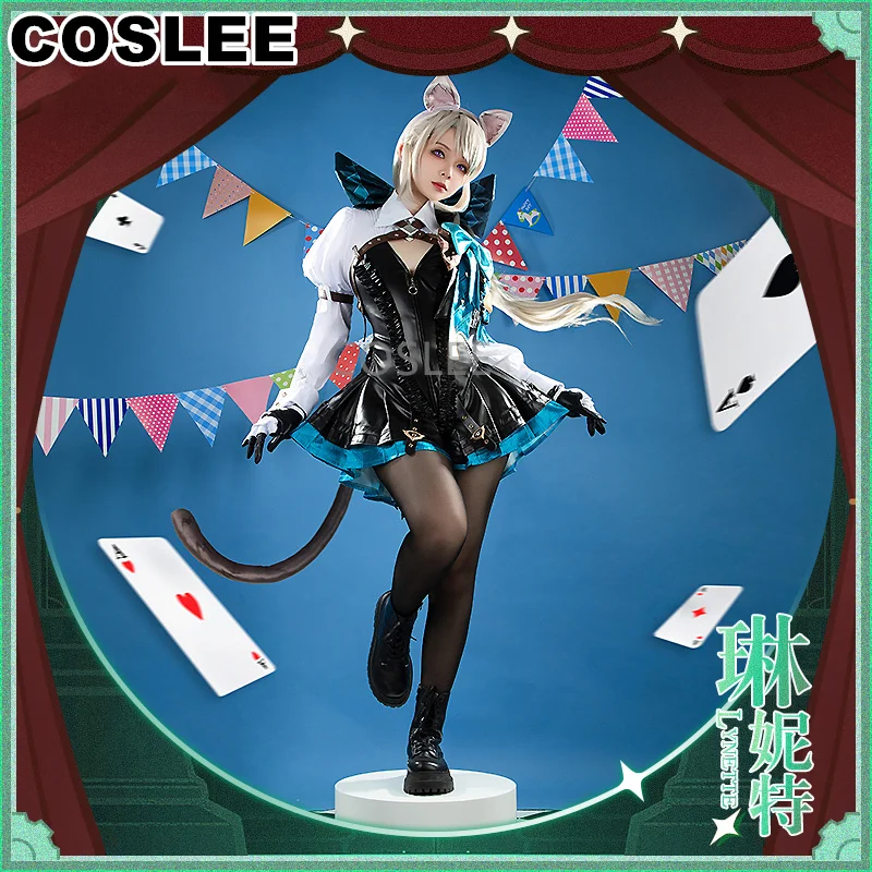 COSLEE [Customized] Lynette Cosplay Costume Genshin Impact Magician Game Suit Lovely Uniform Halloween Party Outfit Women S-XXL