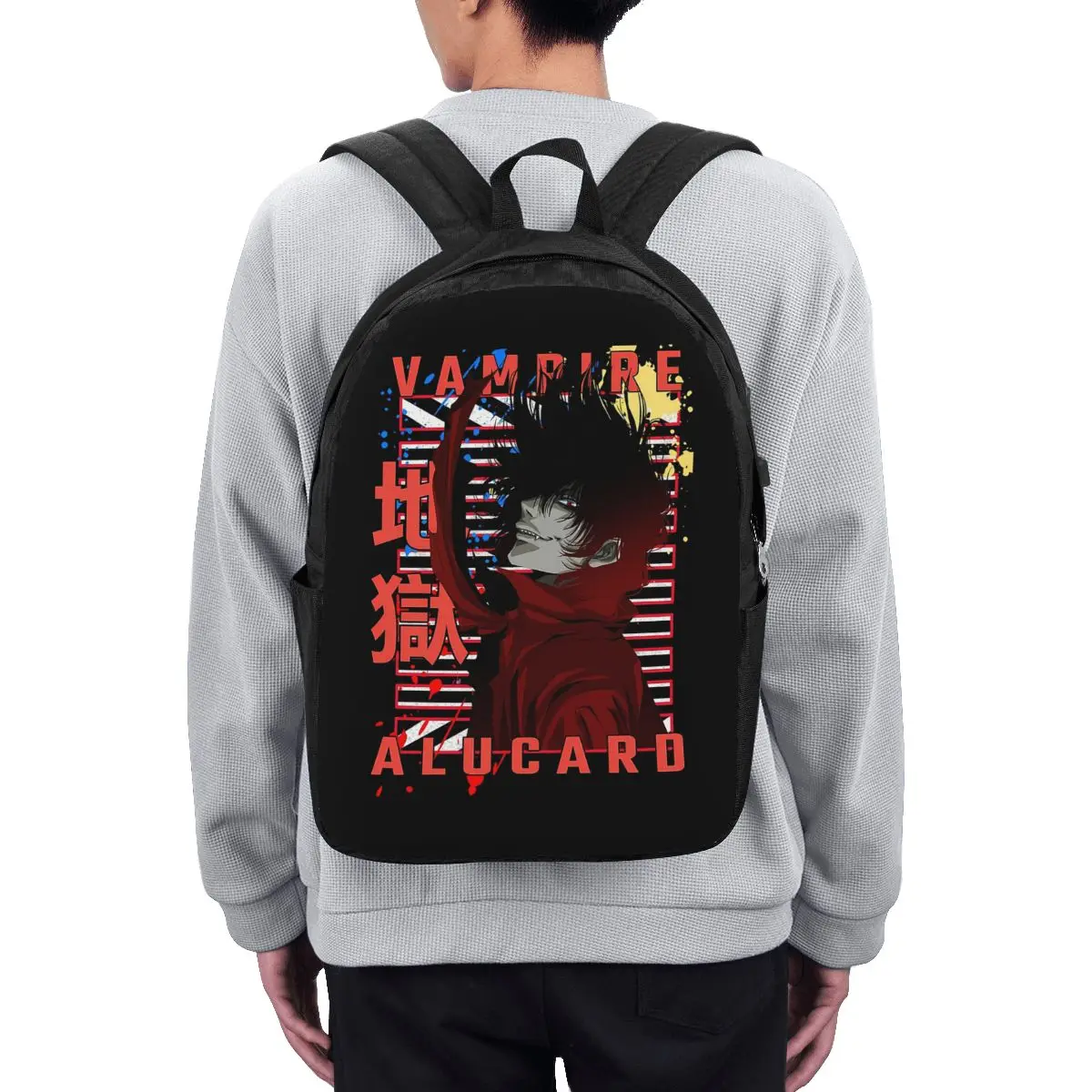 Alucard Hellsing Manga Backpack Travel Notebook Bag Computer College Student School Bag Laptop Shoulder Bags for Men Women