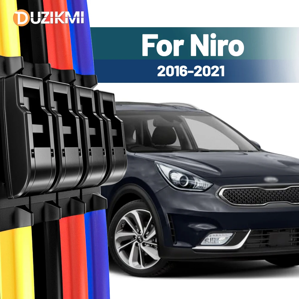Für Kia Sportage SL QL NQ5 2004-2023 2016 2017 2018 2019 2020 2021 2022 2 stücke Frontscheibe scheibenwischer Klingen Rot Blau