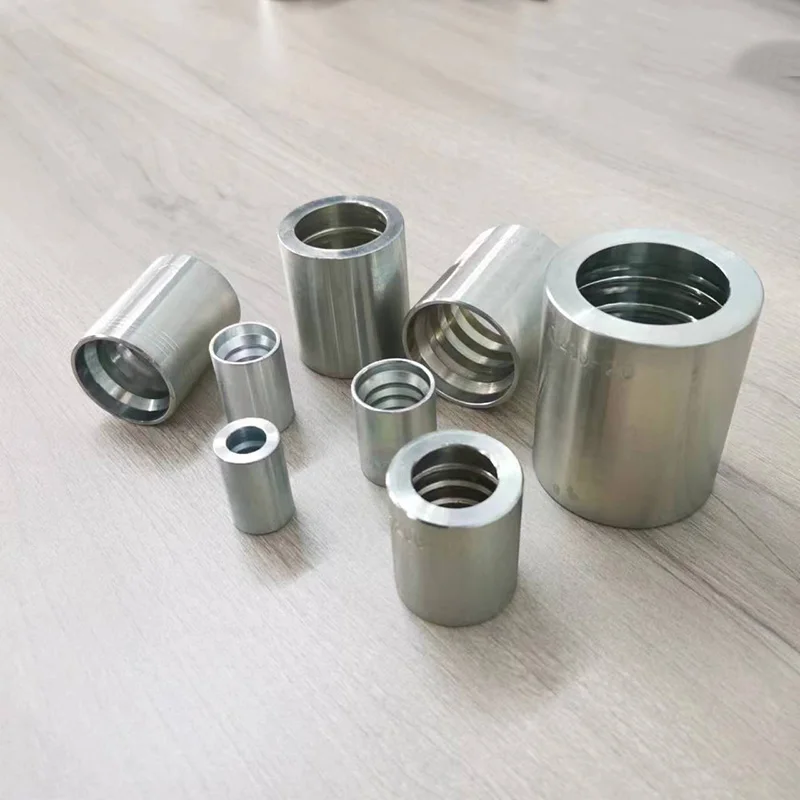 Squeeze Tube Hydraulic Ferrule Joint Withholding Type Sleeve Sleeve Shell 6 -32mm Hydraulic Steel Wire Hose Withholding Joint