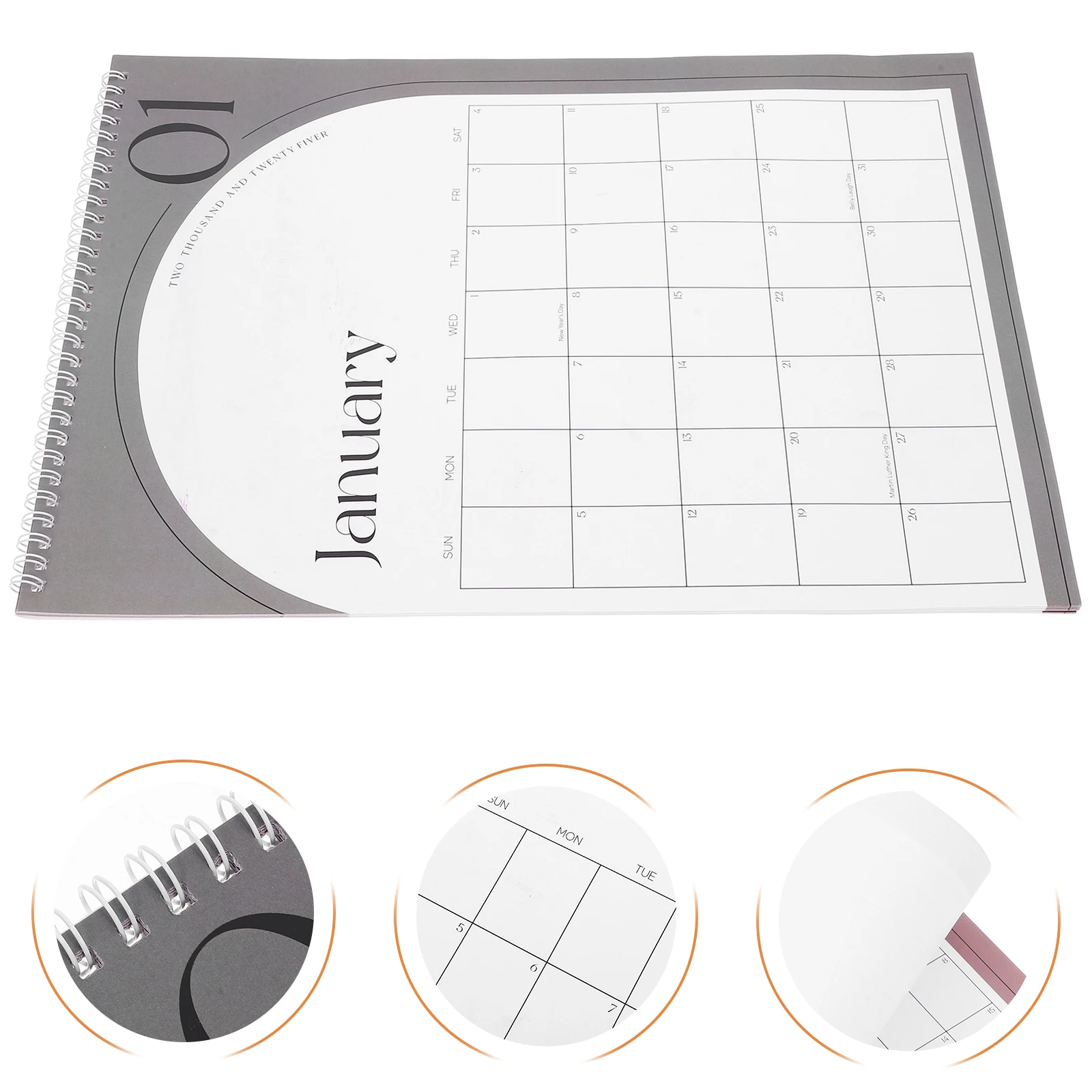 

2025 2026 Wall Calendar Large Monthly Planner Hanging ganizer Aesthetic PU Cover Portable A5 Size Stylish Design Office