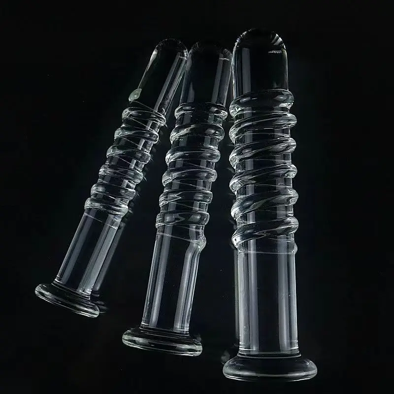 Crystal Glass Realistic Dildo 6 Size Anal Butt Plug G-spot Stimulation Beads Prostate Massage for Women Anal Plug Sex Toys