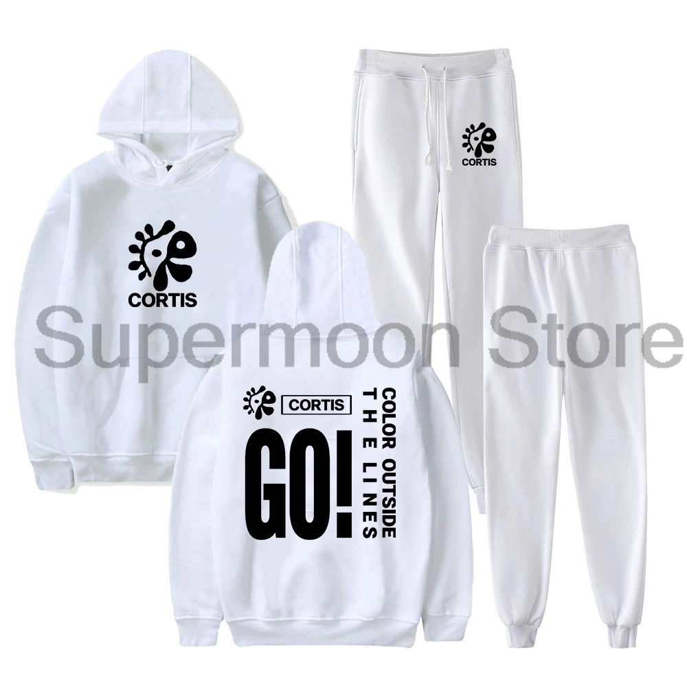Conjunto de Moletom Kpop CORTIS Outside The Lines com Hoodie e Calças Jogger, Conjunto de Roupas para Mulheres e Homens