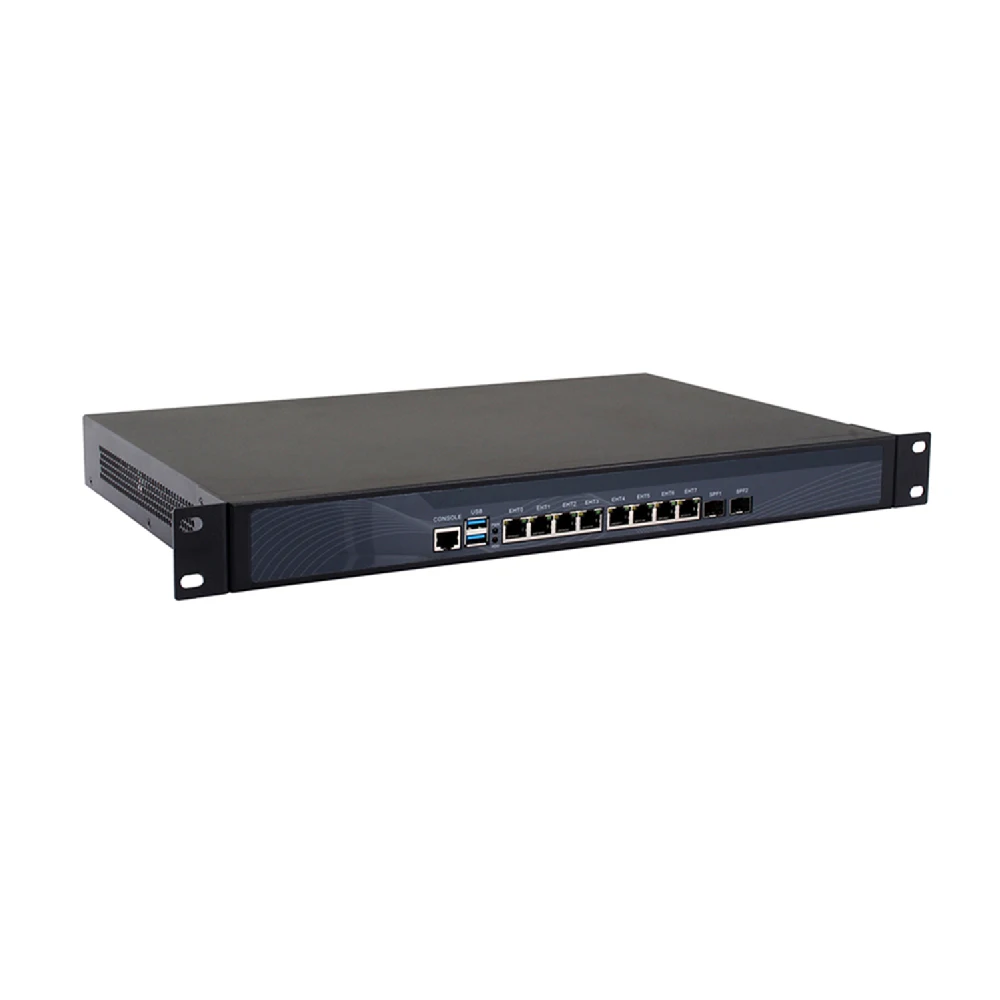 

HUNSN Firewall,VPN,1U Rackmount,Mikrotik,Pfsense,OPNsense,Intel core I3/I5/I7/celeron,RS07,Network Appliance,8LAN,2xSFP,COM,VGA