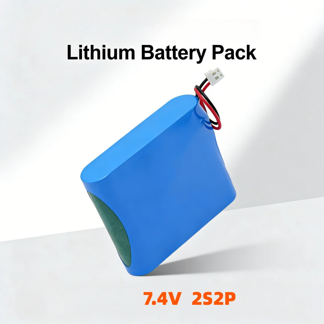 Fishing Light LED Speaker Battery 7.4V 2S2P Lithium 4000mAh 6000mAh, Rechargeable Li-ion Pack with PCB for Emergency Lamp DIY