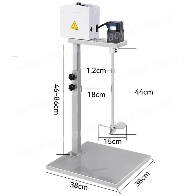 Electric Stirrer 60L Commercial Beater Industrial Coating Paint Mixer 60W Manual Lift Type Dye Stirring / Hydrosol Stirring