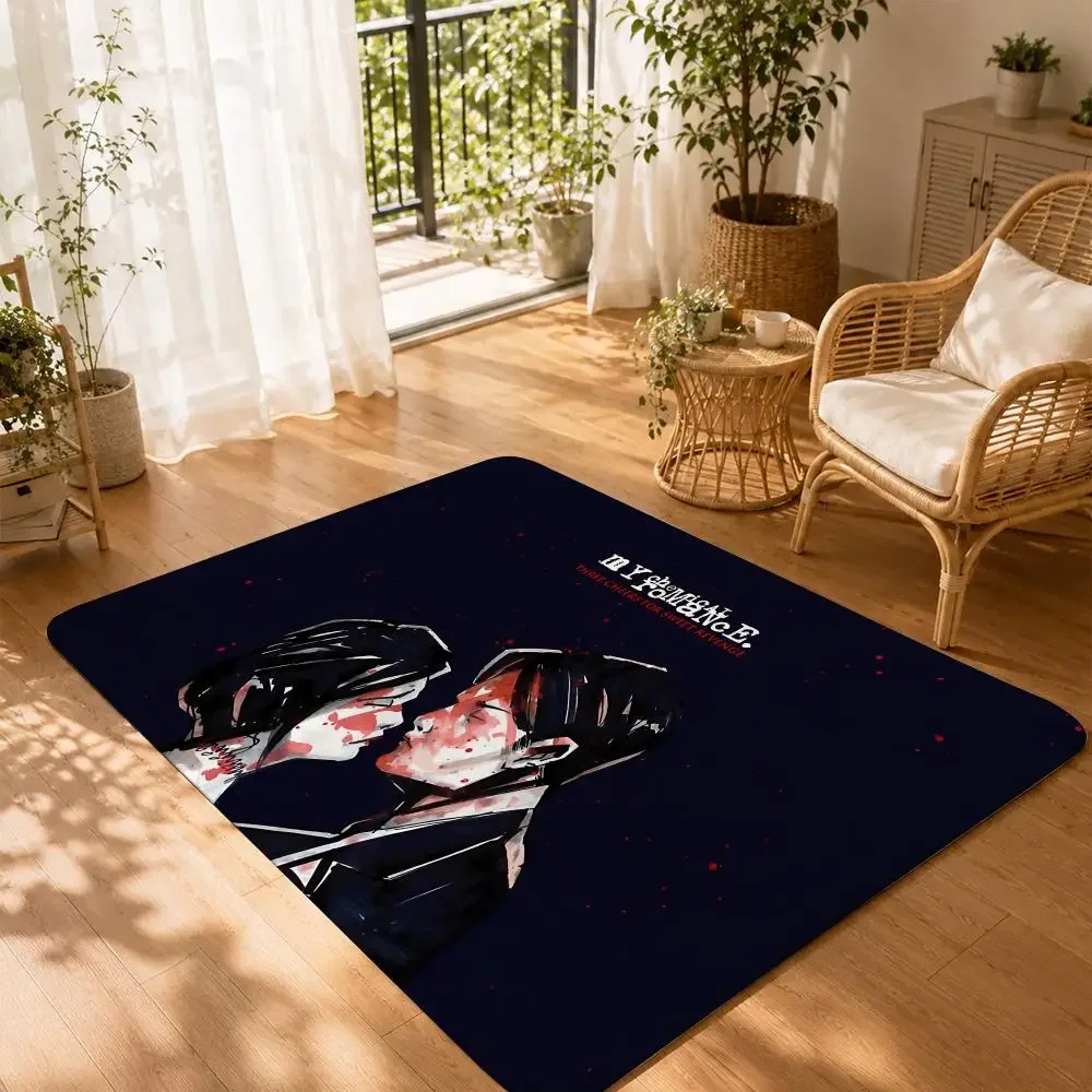 Rock Band M-My Chemical Romance Floor Mat Non-Slip Absorbent Floor Mat Decorative Rug for Home Bathroom Bedroom Entryway