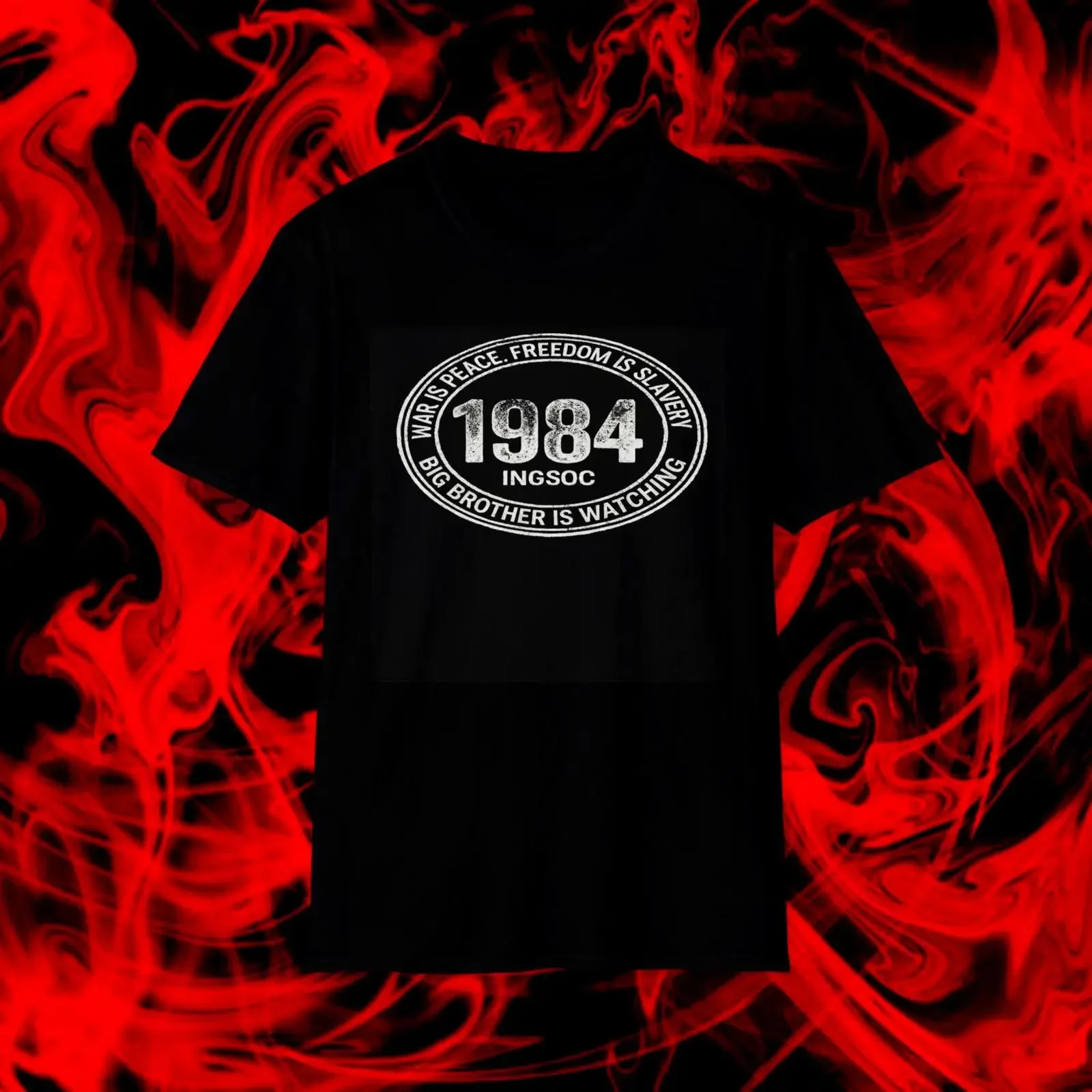 1984 George Orwell INGSOC Big Brother Is Watching Dystopian Classic Sci Fi Literature T Shirt vintage Washed Soft Unisex
