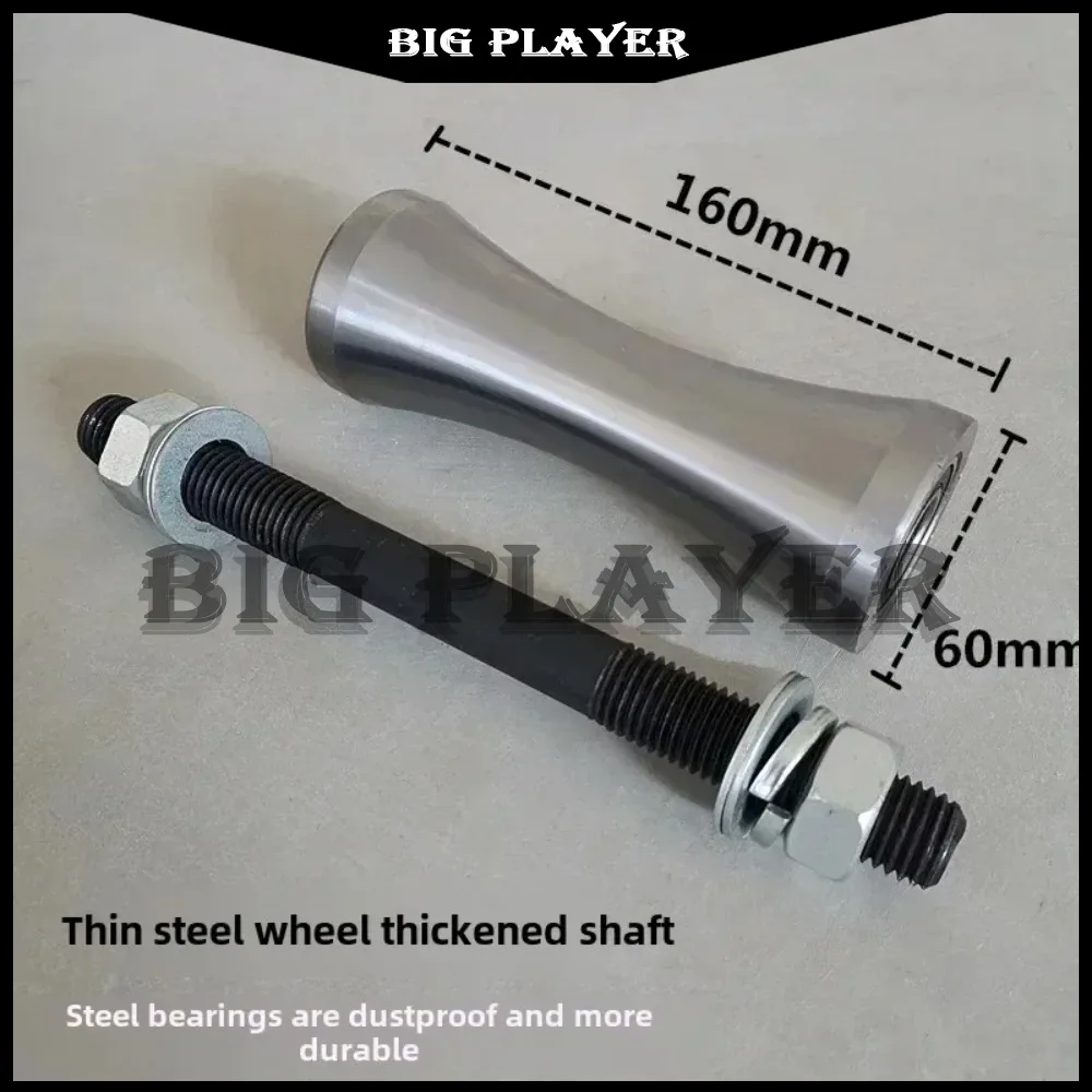 ‌ 2025 بكرة دفع الكابلات شديدة التحمل |   نظام العجلات الثلاثية من سبائك الصلب/النايلون |   فوهة ويلهيد ذاتية المحاذاة وعجلة حديدية