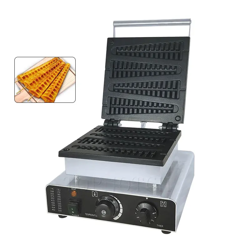 Commercial Pine Tree Waffle Maker Machine 4 Pcs Fish Bone Mini Waffle Maker Easy Operate
