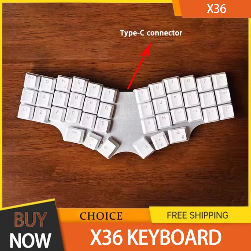 

X36 Keyboard Wired Hotswap 42 Keys RGB Customized Ergonomics Support QMK VIAL Split Keyboard PC Gamer Accessories