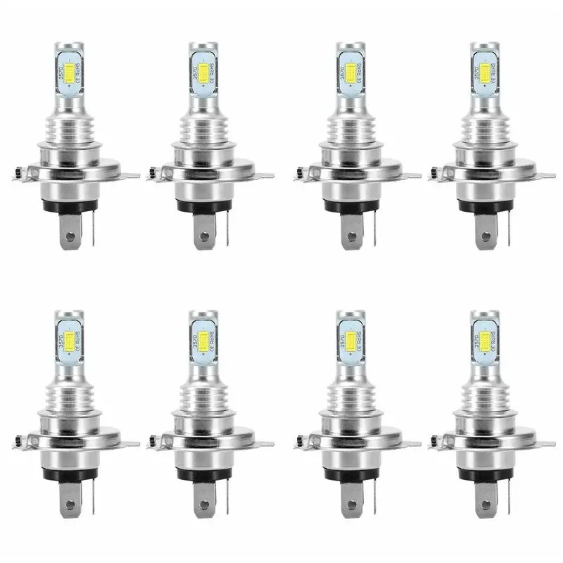 しっかりとした8x-h4-9003-hb2-6000kスーパーホワイトcsp-ledヘッドライトバルブキットハイローキャンバス対応