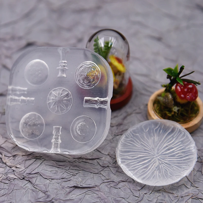 2pcs/set Mini Mushroom Silicone Mold Ultra-light Clay Resin Clay DIY Soft Pottery Miniature Mushroom Quick Modeling Tool