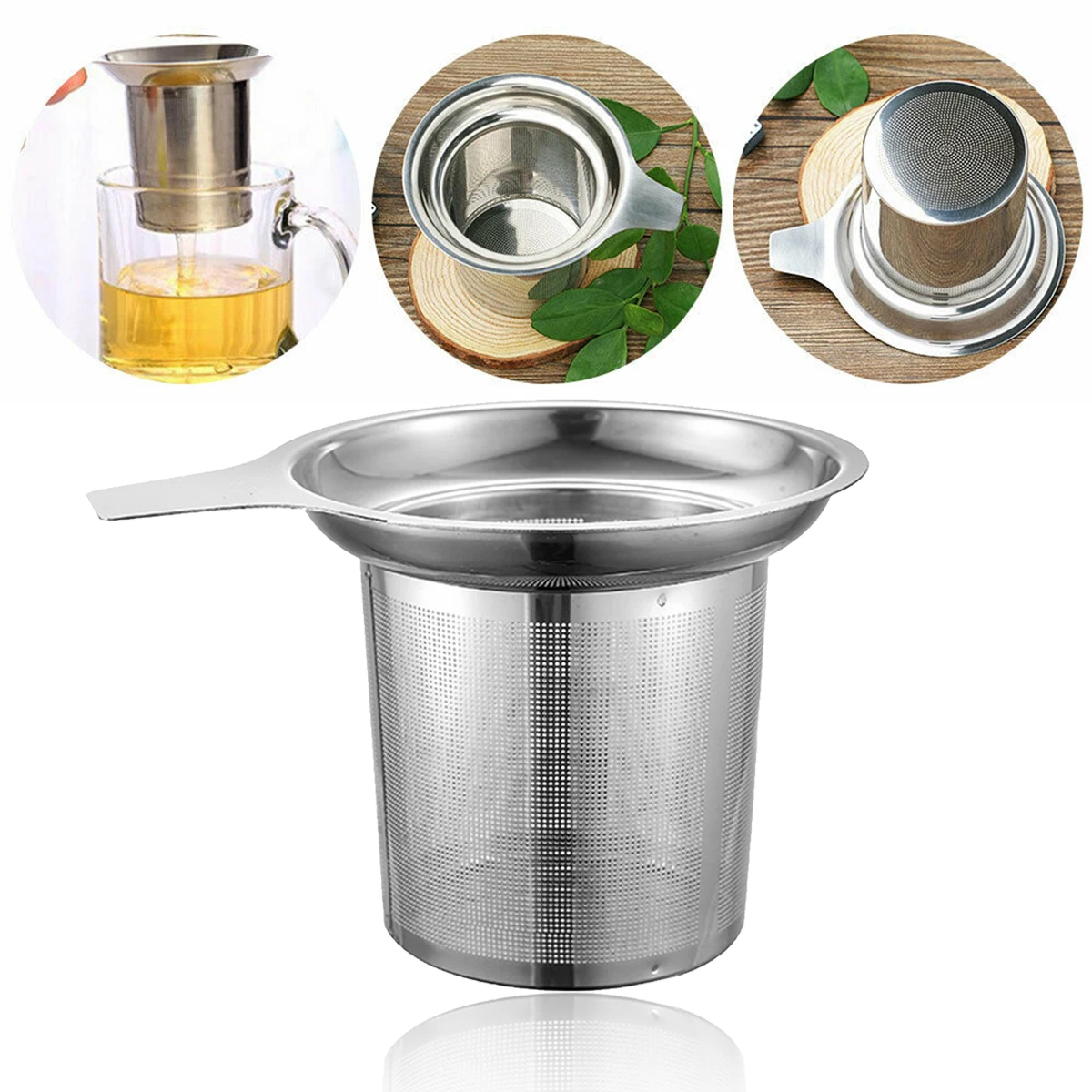 

304 Stainless Steel Tea Leak Stainless Steel Tea Separator Brewer Silicone Tea Strainer Tea Net Leak Tea Accessories