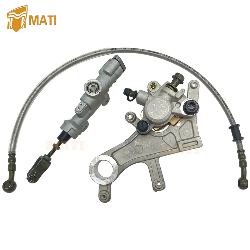 

MATI Rear Brake Caliper Master Cylinder Oil Hose Pipe with Pads for Honda CR125R CR250R CRF250R CRF250X CRF450L CRF450R CRF450X