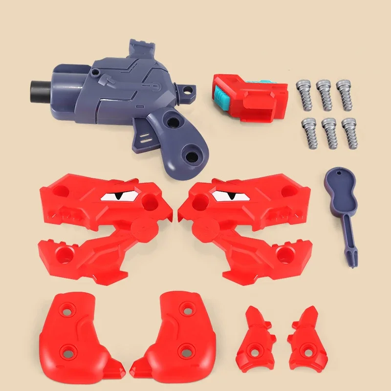 Mini dinossauro bala macia arma brinquedos de carregamento manual crianças esportes ao ar livre jogo tiro crianças pistola armas brinquedo presente natal