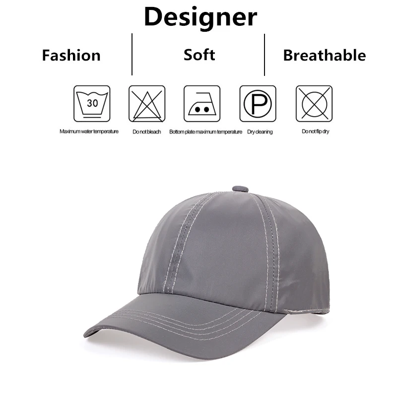 Unisex Silver Luminous Personality Baseball Caps Spring Autumn Outdoor Adjustable Casual Hats Sunscreen Hat image 6